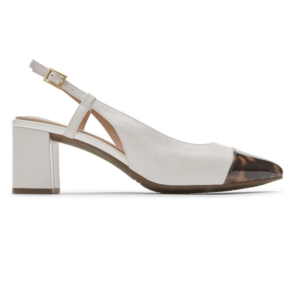 Slingback Rockport Mujer Mexico - Total Motion Salima Posted Blancos - PMZTQ1539